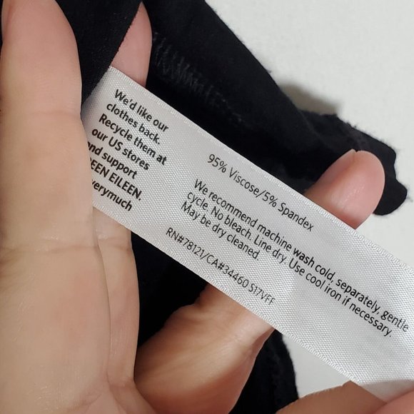 Eileen Fisher Opened Cardigan Womens Size Medium Long Sleeve Black Viscose - Picture 5 of 7